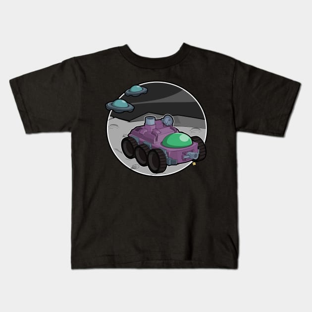 Patroling in the moon Kids T-Shirt by vhzc